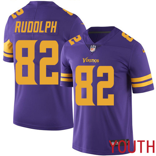 Minnesota Vikings #82 Limited Kyle Rudolph Purple Nike NFL Youth Jersey Rush Vapor Untouchable
